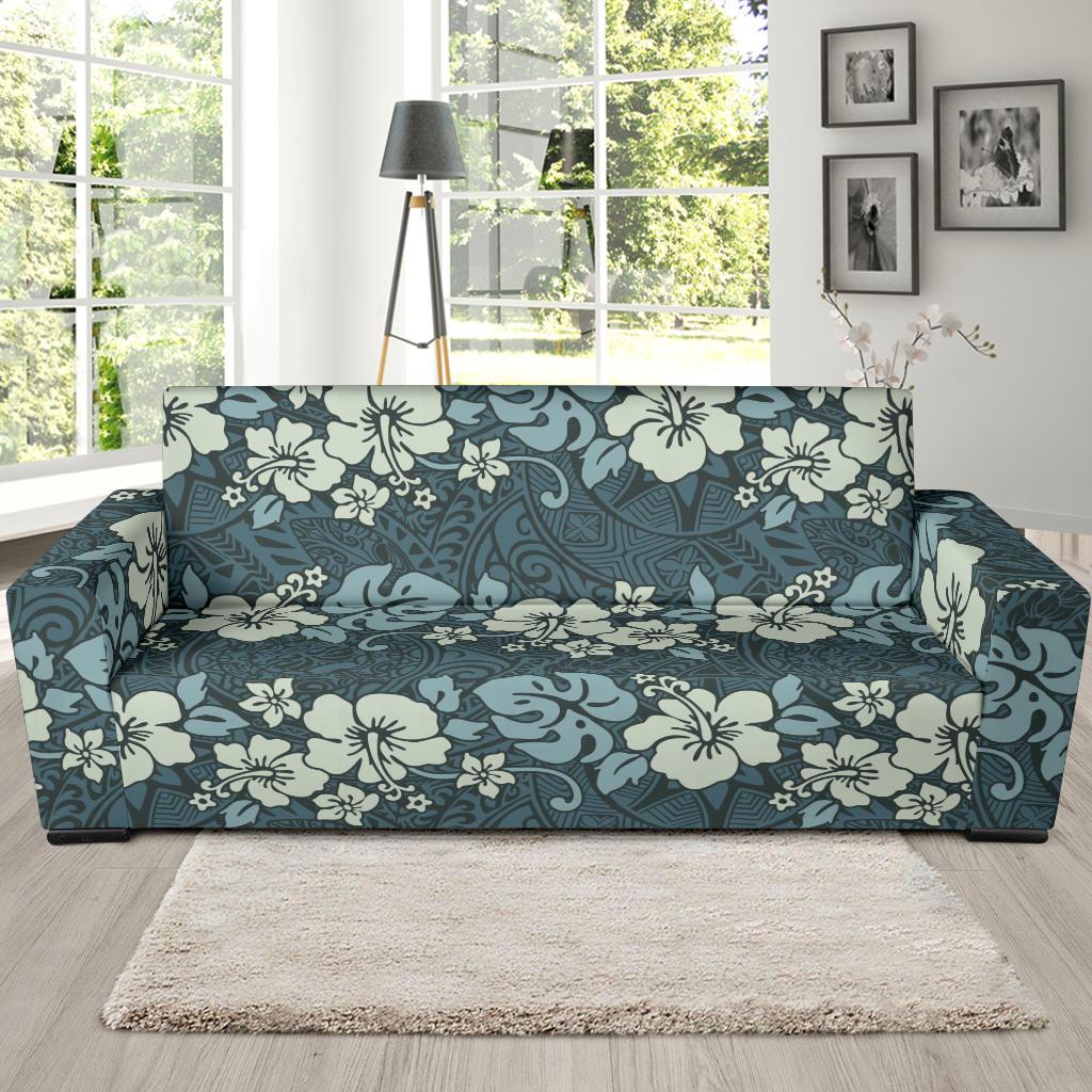 Flower Hawaiian Hibiscus Style Print Pattern Sofa Slipcover-JTAMIGO.COM
