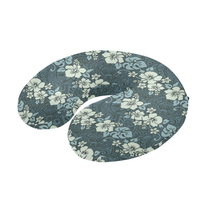 Flower Hawaiian Hibiscus Style Print Pattern U-Shaped Travel Neck Pillow-JTAMIGO.COM