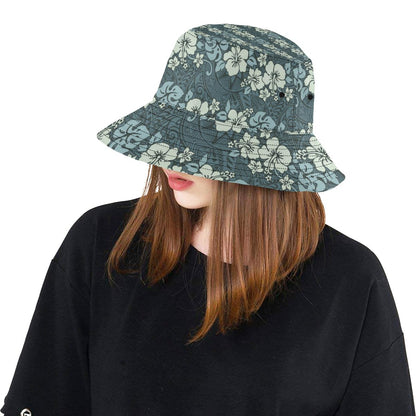 Flower Hawaiian Hibiscus Style Print Pattern Unisex Bucket Hat