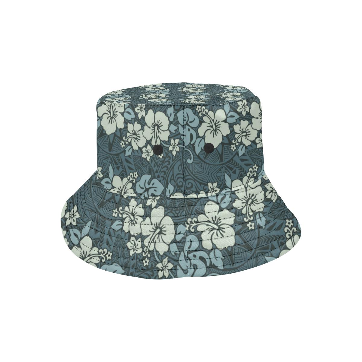 Flower Hawaiian Hibiscus Style Print Pattern Unisex Bucket Hat