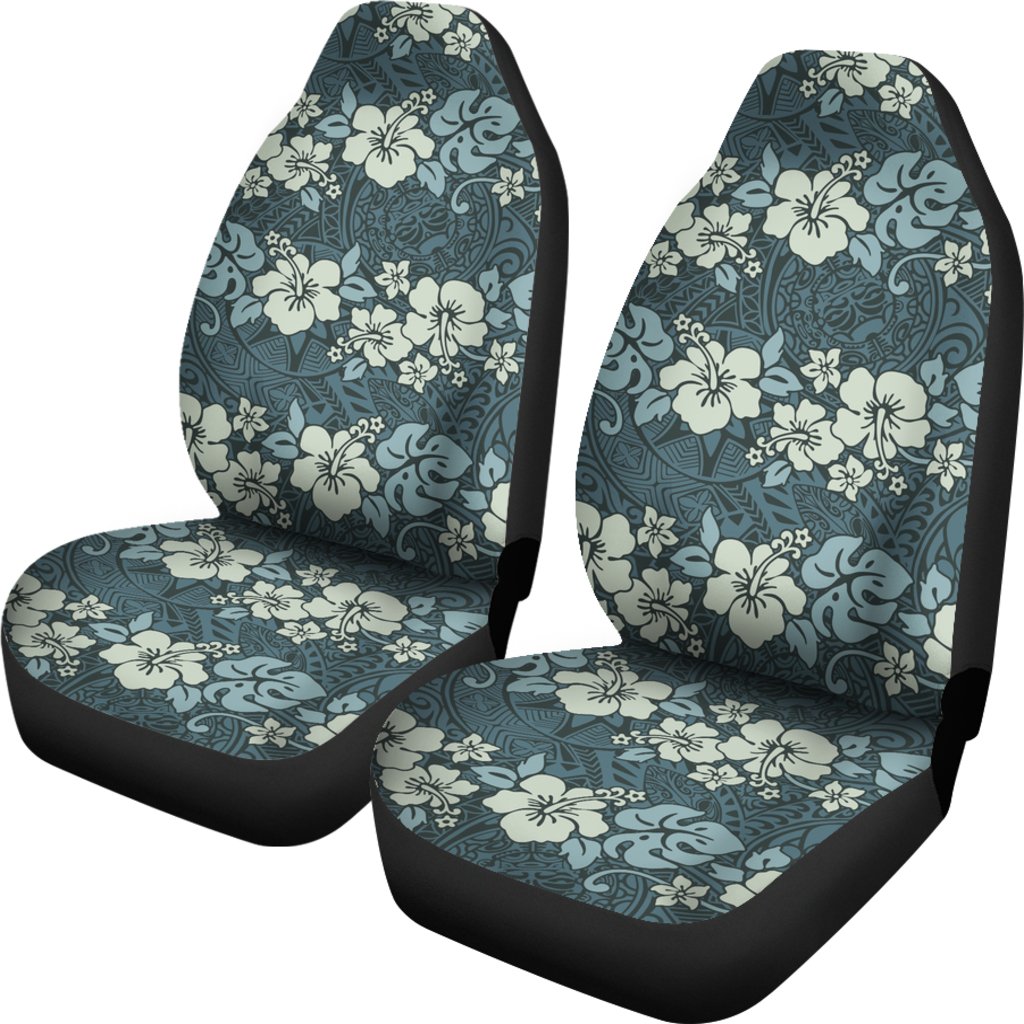 Flower Hawaiian Hibiscus Style Print Pattern Universal Fit Car Seat Covers