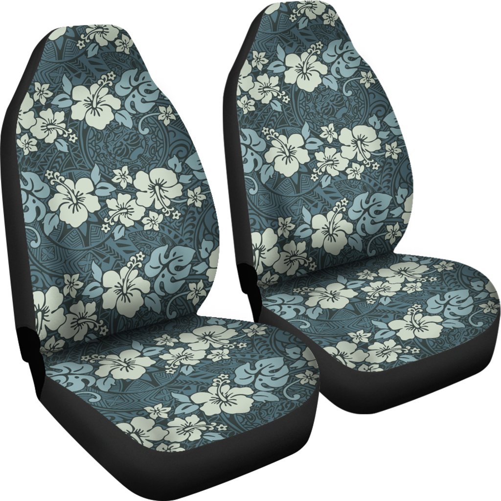 Flower Hawaiian Hibiscus Style Print Pattern Universal Fit Car Seat Covers