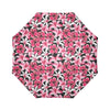 Flower Hawaiian Pink Red Hibiscus Print Automatic Foldable Umbrella