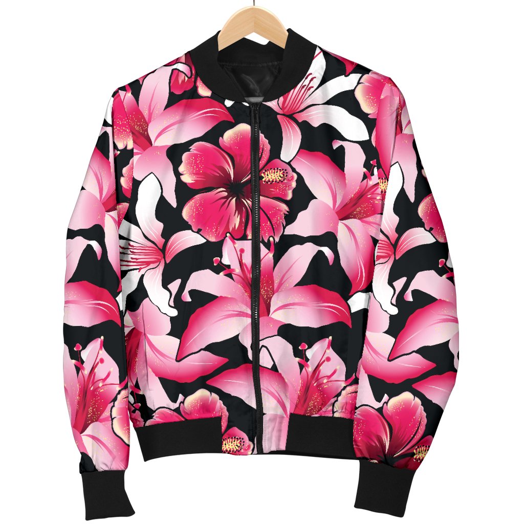 Tropical Leopard Hawaiian Print Women's Bomber Jacket