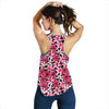 Flower Hawaiian Pink Red Hibiscus Print Women Racerback Tank Top