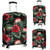 Flower Hawaiian Red Hibiscus Design Print Luggage Cover Protector