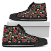 Flower Hawaiian Red Hibiscus Design Print Women High Top Shoes