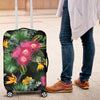 Flower Hawaiian Tropical Leaves Print Pattern Luggage Cover Protector