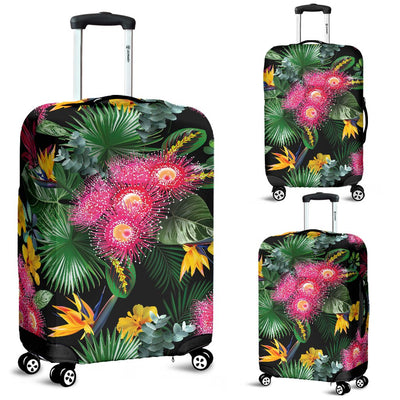 Flower Hawaiian Tropical Leaves Print Pattern Luggage Cover Protector