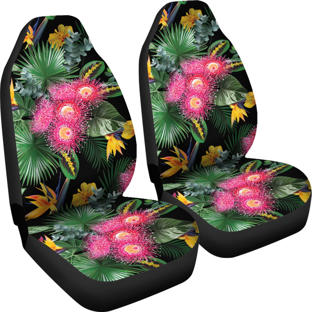 Flower Hawaiian Tropical leaves Print Pattern Universal Fit Car Seat Covers