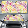 Flower Power Colorful Design Print Car Sun Shade For Windshield