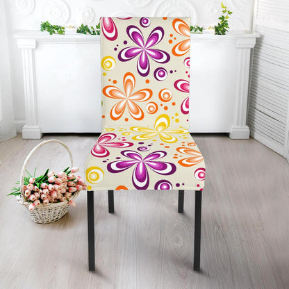 Flower Power Colorful Design Print Dinning Chair Slipper-JTAMIGO.COM
