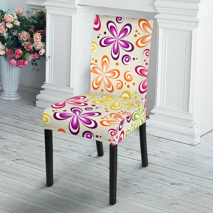 Flower Power Colorful Design Print Dinning Chair Slipper-JTAMIGO.COM