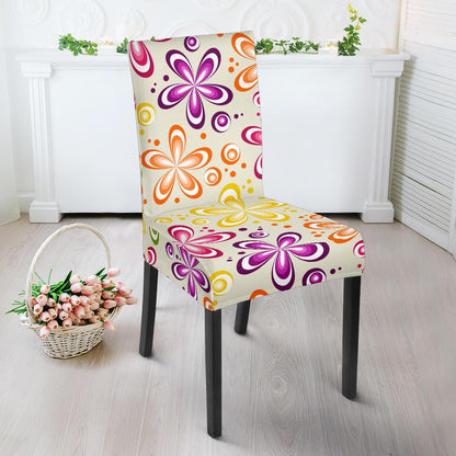 Flower Power Colorful Design Print Dinning Chair Slipper-JTAMIGO.COM