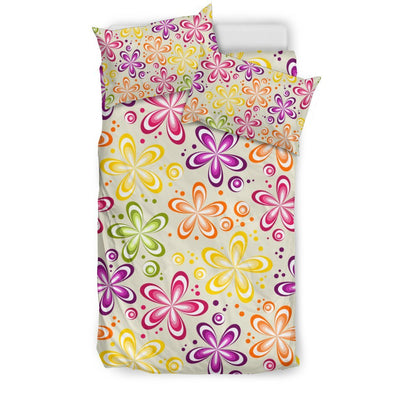 Flower Power Colorful Design Print Duvet Cover Bedding Set