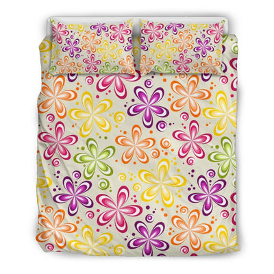 Flower Power Colorful Design Print Duvet Cover Bedding Set