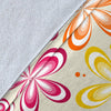 Flower Power Colorful Design Print Fleece Blanket
