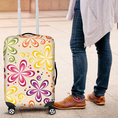Flower Power Colorful Design Print Luggage Cover Protector