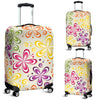 Flower Power Colorful Design Print Luggage Cover Protector