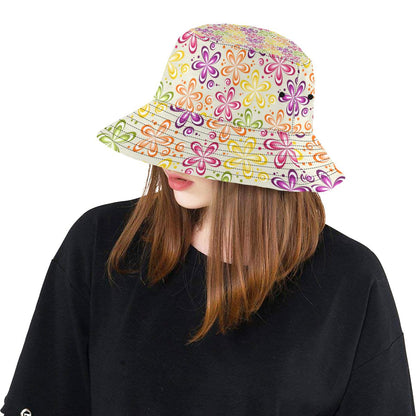 Flower Power Colorful Design Print Unisex Bucket Hat