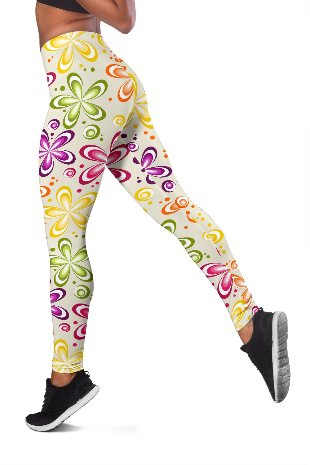 Flower Power Colorful Design Print Women Leggings