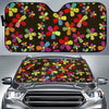 Flower Power Colorful Print Pattern Car Sun Shade For Windshield