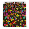 Flower Power Colorful Print Pattern Duvet Cover Bedding Set