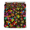 Flower Power Colorful Print Pattern Duvet Cover Bedding Set