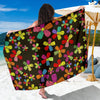Flower Power Colorful Print Pattern Sarong Pareo Wrap