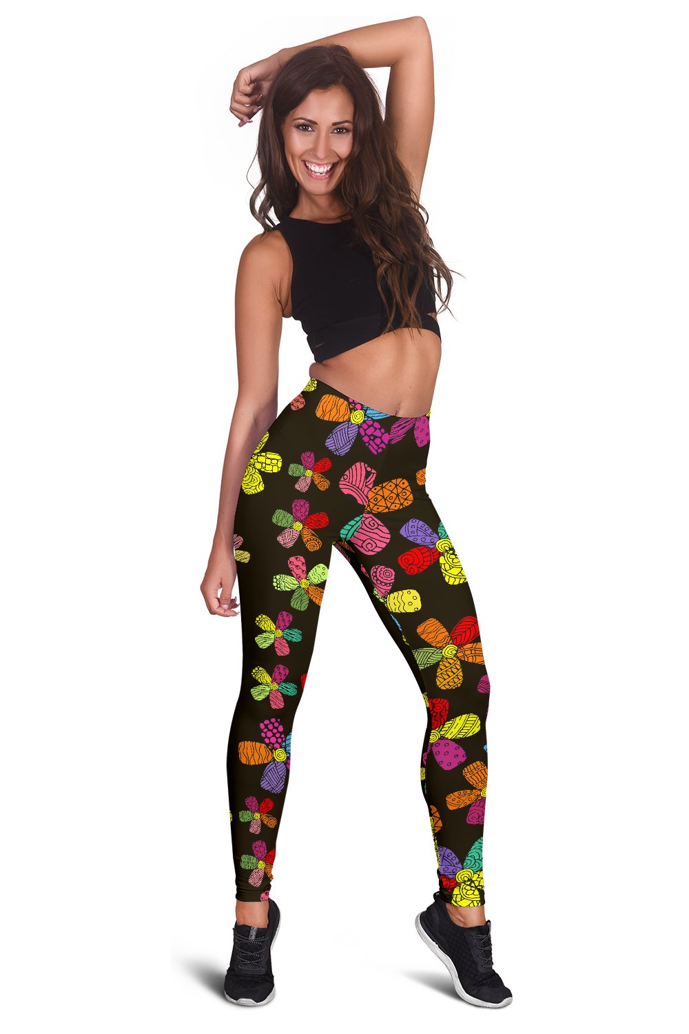 Flower Power Colorful Print Pattern Women Leggings