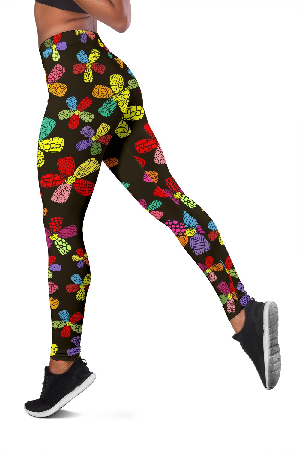 Flower Power Colorful Print Pattern Women Leggings