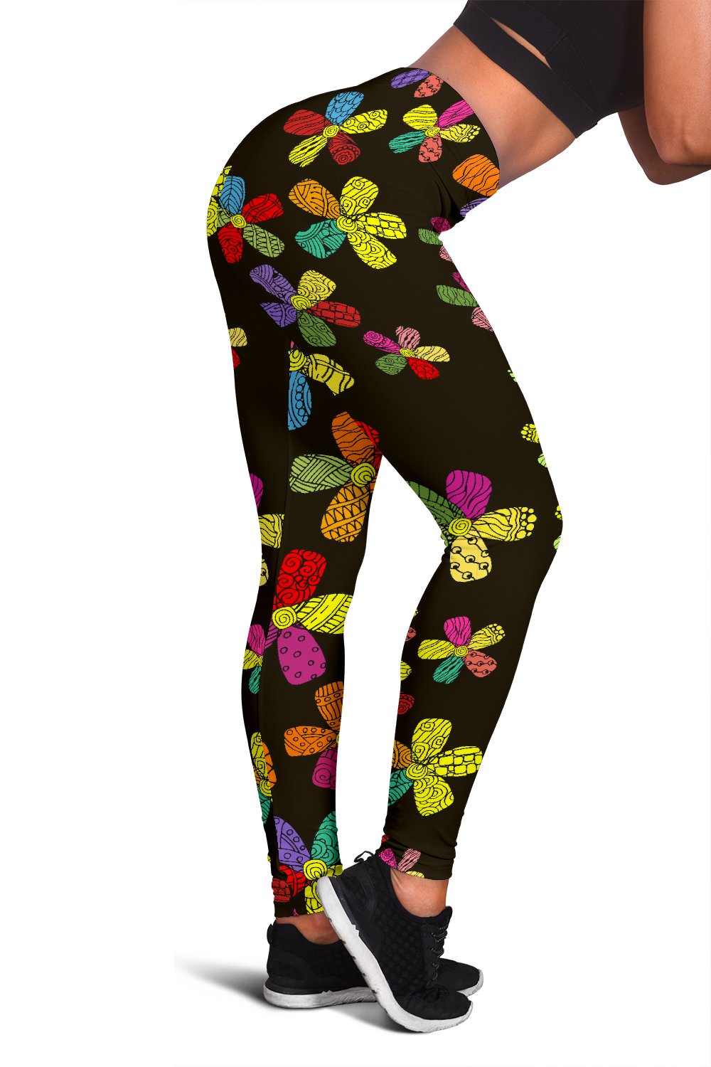 Flower Power Colorful Print Pattern Women Leggings