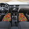 Flower Power Peace Paisley Themed Print Car Floor Mats