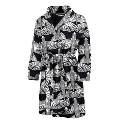 Flying Fish Pattern Print Design 03 Men Bathrobe-JORJUNE.COM