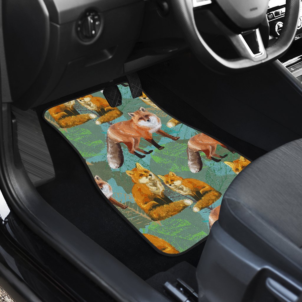 Fox Autumn leaves Themed Car Floor Mats