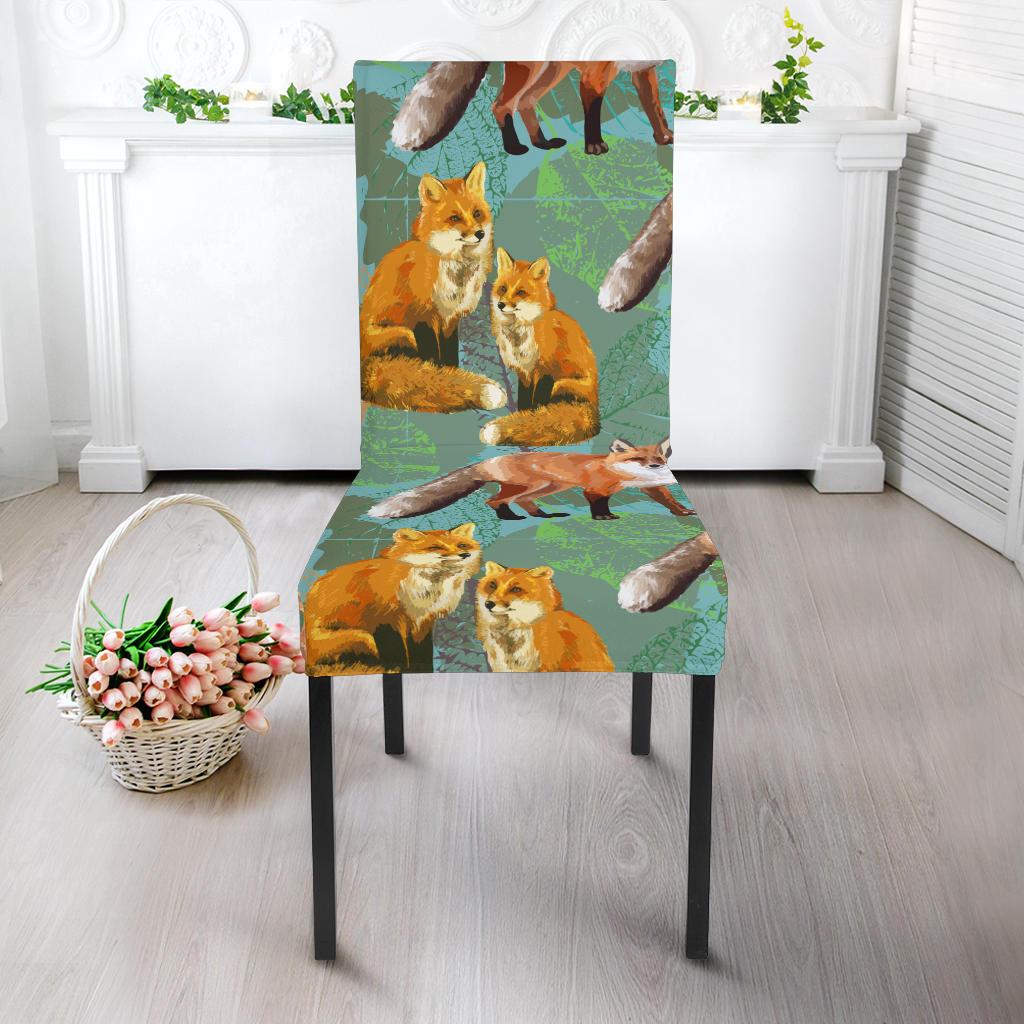 Fox Autumn leaves Themed Dinning Chair Slipper-JTAMIGO.COM