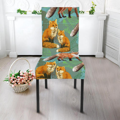 Fox Autumn leaves Themed Dinning Chair Slipper-JTAMIGO.COM