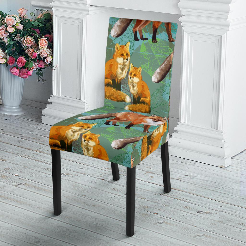 Fox Autumn leaves Themed Dinning Chair Slipper-JTAMIGO.COM