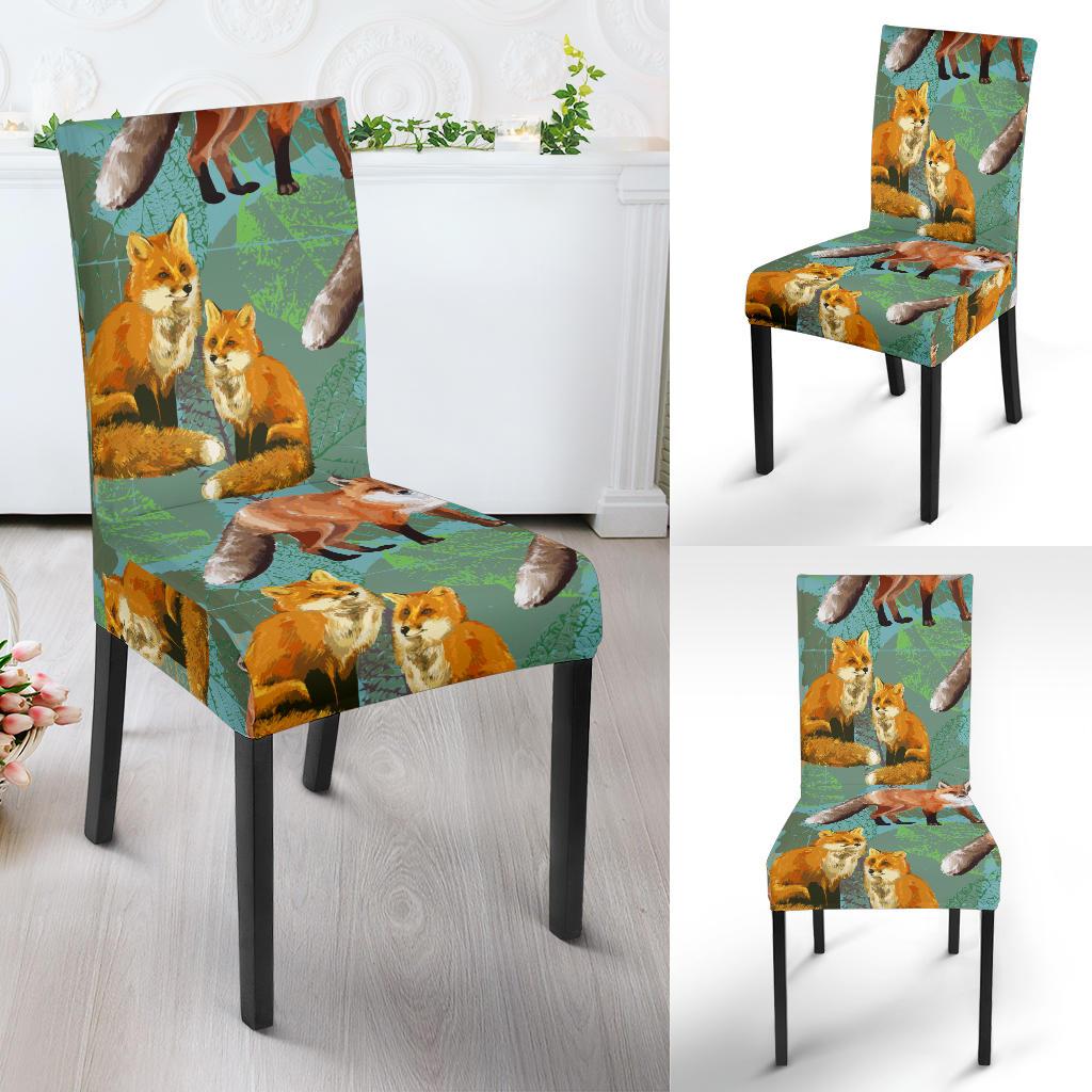 Fox Autumn leaves Themed Dinning Chair Slipper-JTAMIGO.COM