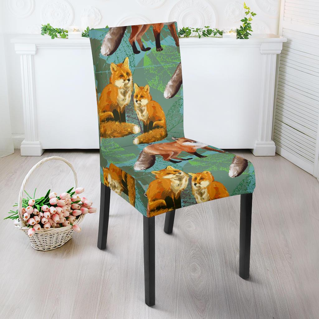 Fox Autumn leaves Themed Dinning Chair Slipper-JTAMIGO.COM