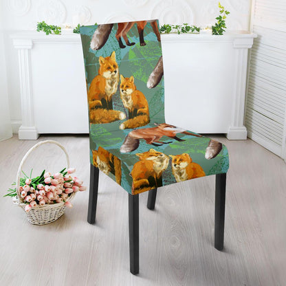 Fox Autumn leaves Themed Dinning Chair Slipper-JTAMIGO.COM