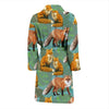 Fox Autumn leaves Themed Men Bath Robe-JTAMIGO.COM