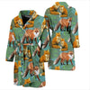 Fox Autumn leaves Themed Men Bath Robe-JTAMIGO.COM