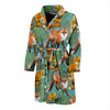 Fox Autumn leaves Themed Men Bath Robe-JTAMIGO.COM