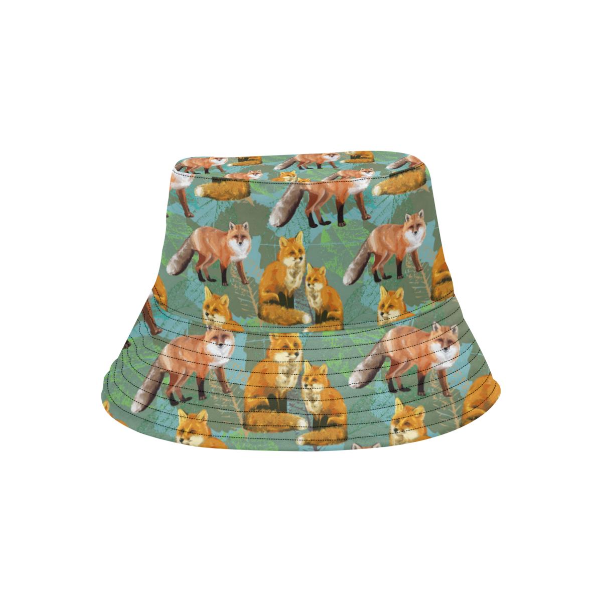 Fox Autumn leaves Themed Unisex Bucket Hat