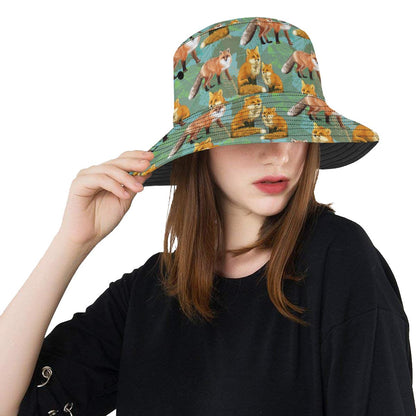 Fox Autumn leaves Themed Unisex Bucket Hat