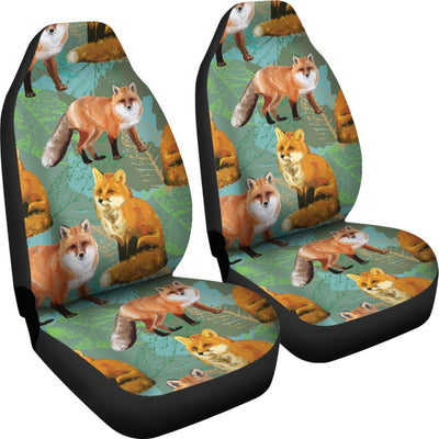 Fox Autumn leaves Themed Universal Fit Car Seat Covers