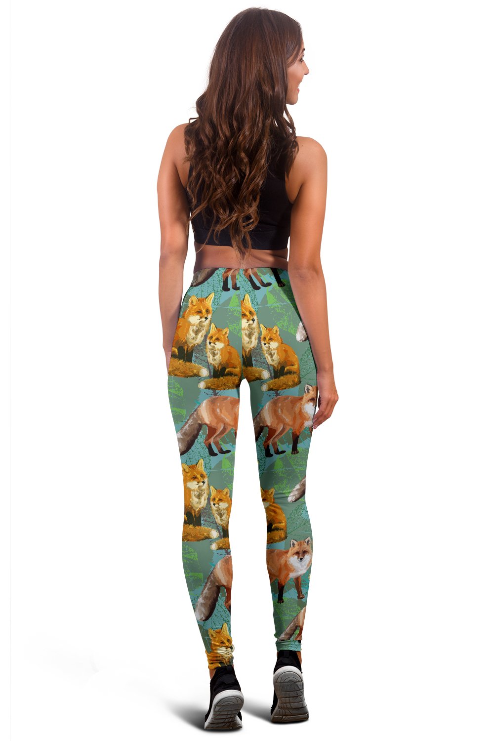 Fox Autumn leaves Themed Women Leggings