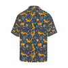 Fox Cute Jungle Print Pattern Men Aloha Hawaiian Shirt