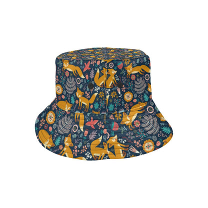 Fox Cute Jungle Print Pattern Unisex Bucket Hat